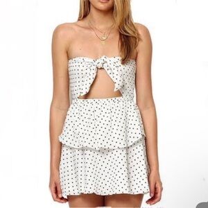 Bec & Bridge mini cut out bow polka dot dress- size 2- worn once
